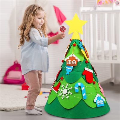 3D DIY Felt Christmas Tree Set with Ornaments